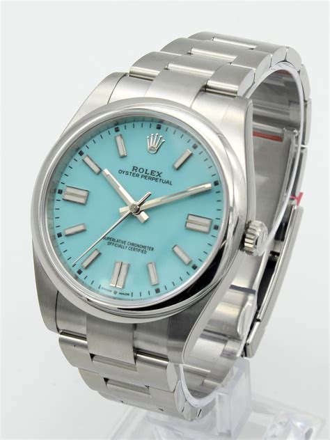 rolex oyster perpetual tiffany blue 41|rolex oyster perpetual 41 for sale.